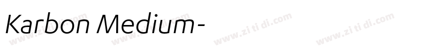 Karbon Medium字体转换